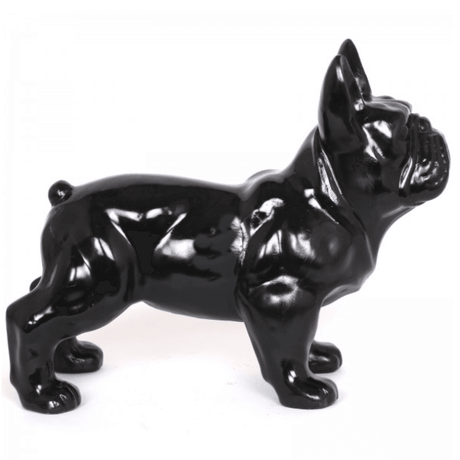 Statue Chien Bouledogue Francais Animaux Resine - 45cm - Noir - ANIMAUX-RESINE.FR (8904838185300)