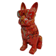 Statue Chien Bouledogue Francais Animaux Resine - 60cm - Graffiti Rouge - ANIMAUX-RESINE.FR (8904841232724)