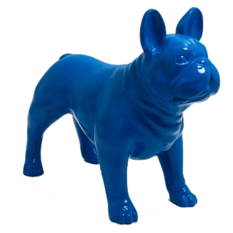 Statue Chien Bouledogue Francais Animaux Resine - 90cm - Bleu Nuit - ANIMAUX-RESINE.FR (8904814362964)