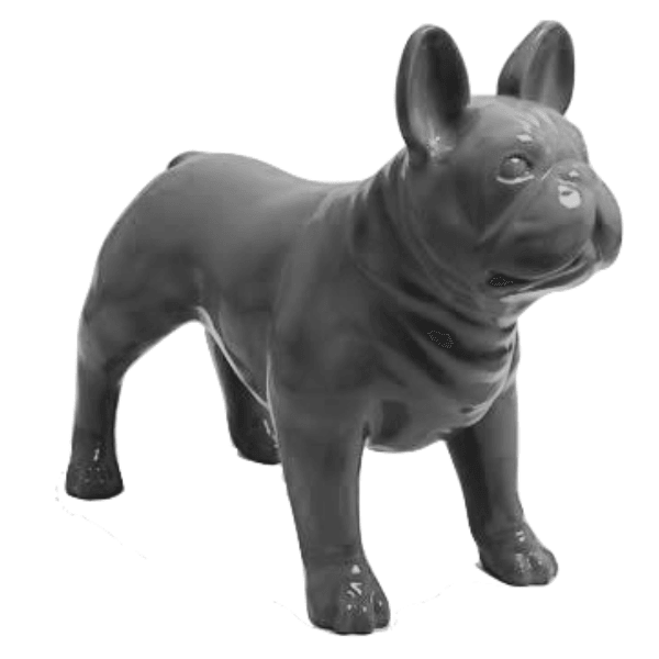 Statue Chien Bouledogue Francais Animaux Resine - 90cm - Gris - ANIMAUX-RESINE.FR (8904776548692)