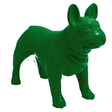 Statue Chien Bouledogue Francais Animaux Resine - 90cm - Vert - ANIMAUX-RESINE.FR