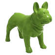 Statue Chien Bouledogue Francais Animaux Resine - 90cm - Vert Pomme - ANIMAUX-RESINE.FR