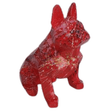 Statue Chien Bouledogue Francais Animaux Resine Origami - 35cm - Graffiti Rouge - ANIMAUX-RESINE.FR (8904773796180)