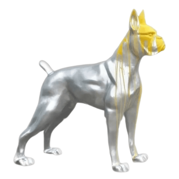 Statue Chien Boxer Animaux Resine - 110cm - Coulure Jaune - ANIMAUX-RESINE.FR (8904806728020)