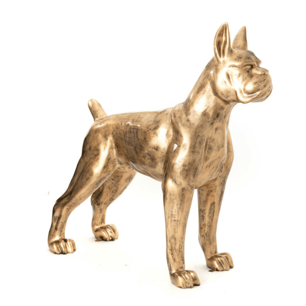 Statue Chien Boxer Animaux Resine - 110cm - Doré - ANIMAUX-RESINE.FR (8904807350612)