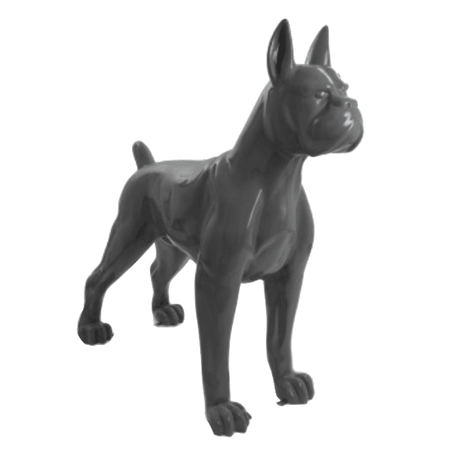 Statue Chien Boxer Animaux Resine - 110cm - Gris - ANIMAUX-RESINE.FR (8904808333652)