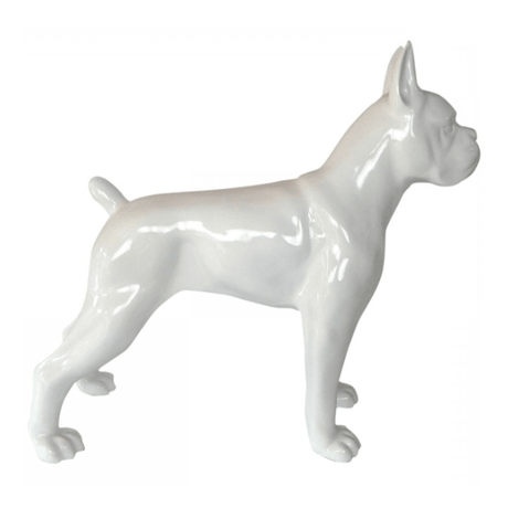 Statue Chien Boxer Animaux Resine - 180cm - Blanc - ANIMAUX-RESINE.FR