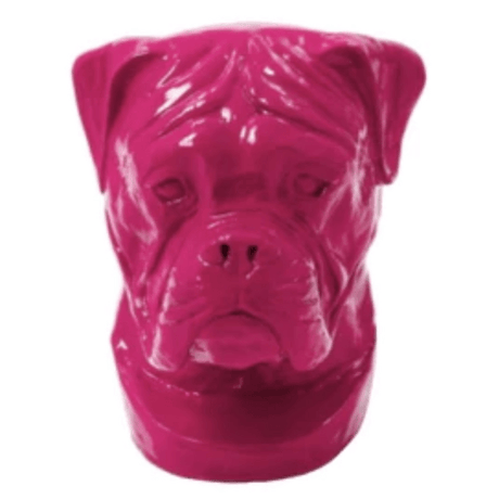 Statue Chien Boxer Animaux Resine - 35cm - Rose Fushia - ANIMAUX-RESINE.FR (8904793260372)