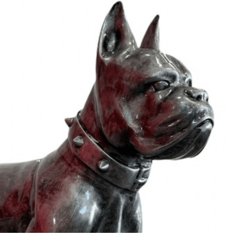 Statue Chien Boxer Animaux Resine - 50cm - Argenté - ANIMAUX-RESINE.FR (8904810725716)