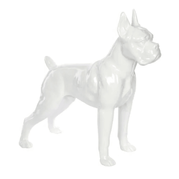 Statue Chien Boxer Animaux Resine - 50cm - Blanc - ANIMAUX-RESINE.FR (8904811675988)