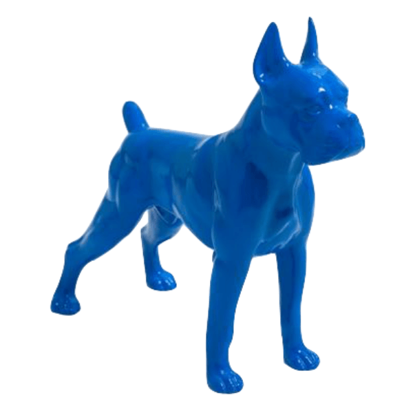 Statue Chien Boxer Animaux Resine - 50cm - Bleu - ANIMAUX-RESINE.FR (8904811774292)