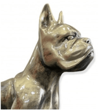 Statue Chien Boxer Animaux Resine - 50cm - Bronze - ANIMAUX-RESINE.FR (8904811250004)