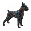 Statue Chien Boxer Animaux Resine - 50cm - Graffiti Noir - ANIMAUX-RESINE.FR (8904811577684)