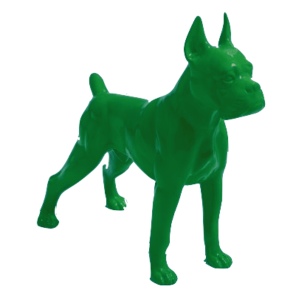 Statue Chien Boxer Animaux Resine - 50cm - Vert - ANIMAUX-RESINE.FR (8904783987028)