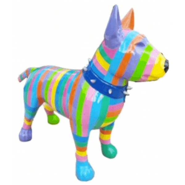 Statue Chien Bull Terrier Animaux Resine - 110cm - Berlingot - ANIMAUX-RESINE.FR