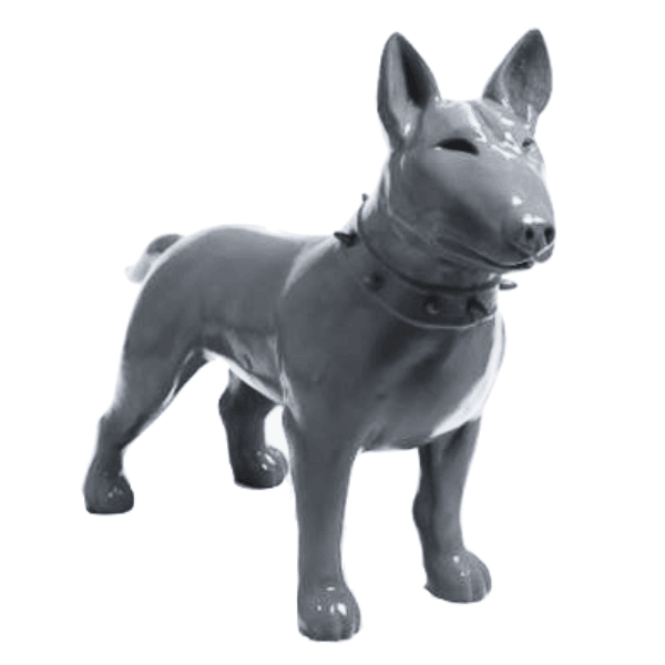 Statue Chien Bull Terrier Animaux Resine - 110cm - Gris - ANIMAUX-RESINE.FR