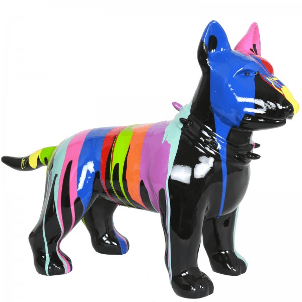 Statue Chien Bull Terrier Animaux Resine - 60cm - Multi Coulure Noir - ANIMAUX-RESINE.FR (8904842740052)