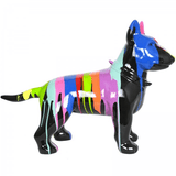 Statue Chien Bull Terrier Animaux Resine - 60cm - Multi Coulure Noir - ANIMAUX-RESINE.FR (8904842740052)