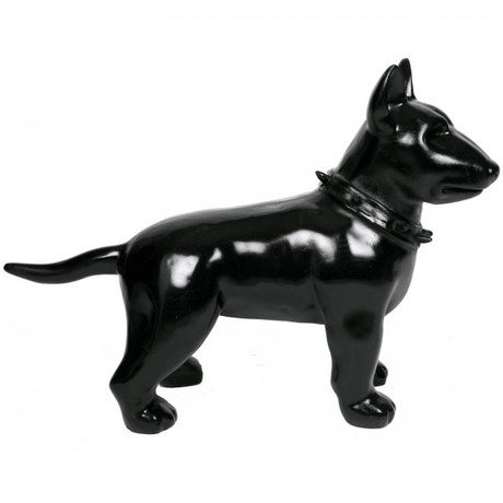 Statue Chien Bull Terrier Animaux Resine - 60cm - Noir - ANIMAUX-RESINE.FR