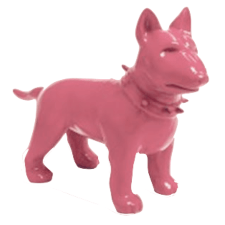 Statue Chien Bull Terrier Animaux Resine - 60cm - Rose Clair - ANIMAUX-RESINE.FR (8904788869460)