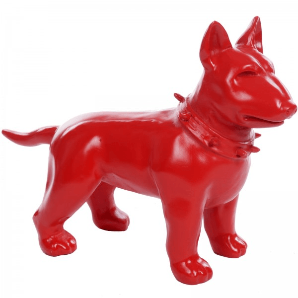 Statue Chien Bull Terrier Animaux Resine - 60cm - Rouge - ANIMAUX-RESINE.FR (8904796635476)