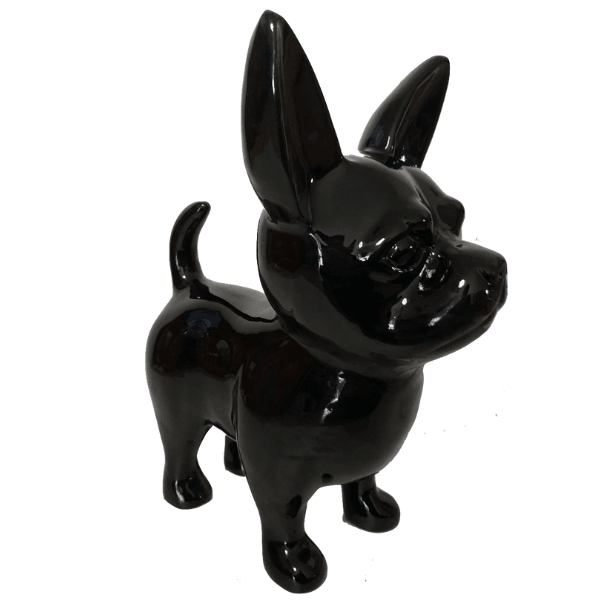 Statue Chien Chihuahua Animaux Resine - 170cm - Noir - ANIMAUX-RESINE.FR (8904867381588)