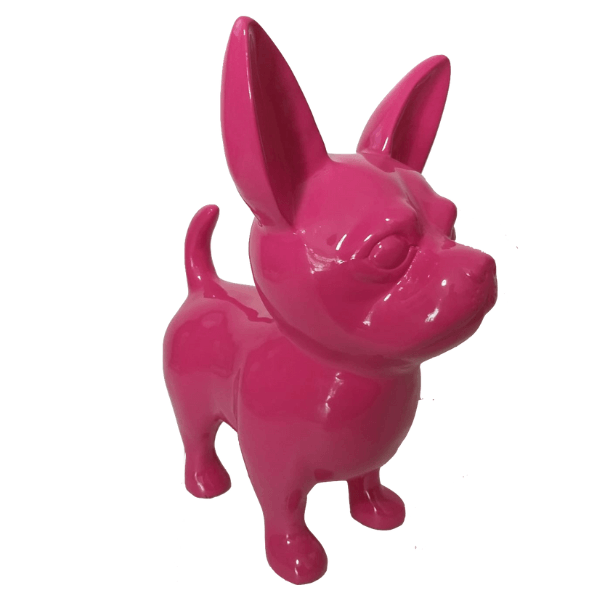 Statue Chien Chihuahua Animaux Resine - 170cm - Rose Fushia - ANIMAUX-RESINE.FR (8904797356372)