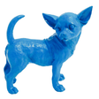 Statue Chien Chihuahua Animaux Resine - 30cm - Bleu Ciel - ANIMAUX-RESINE.FR