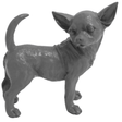 Statue Chien Chihuahua Animaux Resine - 30cm - Gris - ANIMAUX-RESINE.FR