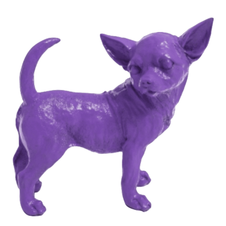 Statue Chien Chihuahua Animaux Resine - 30cm - Violet - ANIMAUX-RESINE.FR (8904804598100)