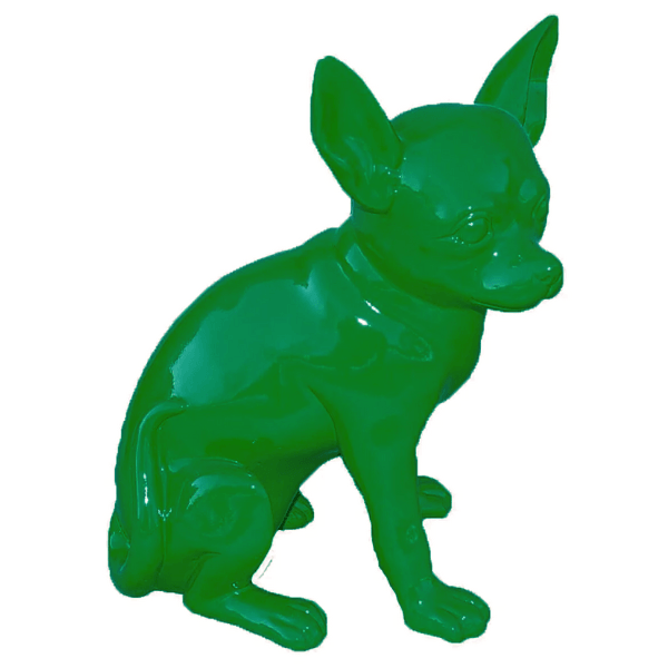 Statue Chien Chihuahua Animaux Resine - 40cm - Vert - ANIMAUX-RESINE.FR (8904785396052)