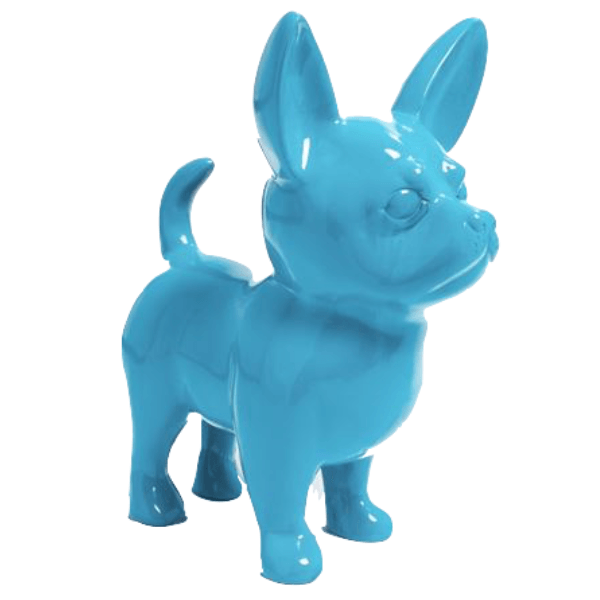 Statue Chien Chihuahua Animaux Resine - 90cm - Bleu Ciel - ANIMAUX-RESINE.FR (8904800862548)