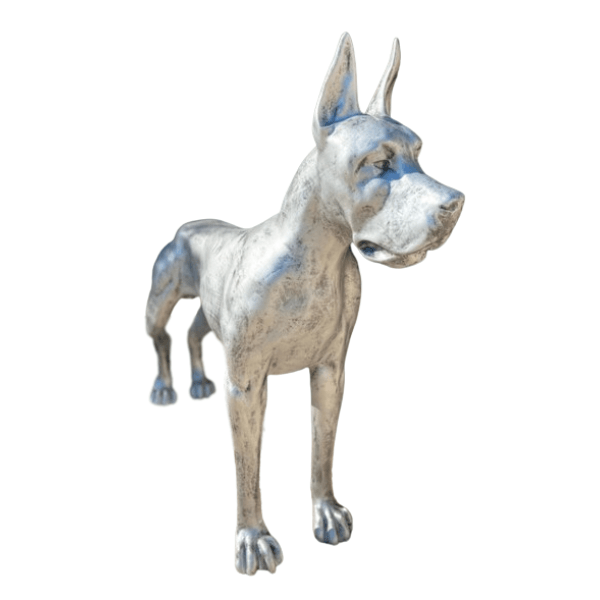 Statue Chien Dogue Allemand Animaux Resine - 120cm - Argenté - ANIMAUX-RESINE.FR (8904774386004)