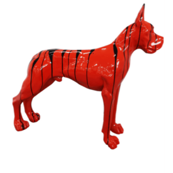 Statue Chien Dogue Allemand Animaux Resine - 120cm - Coulure Noir - ANIMAUX-RESINE.FR (8904812495188)