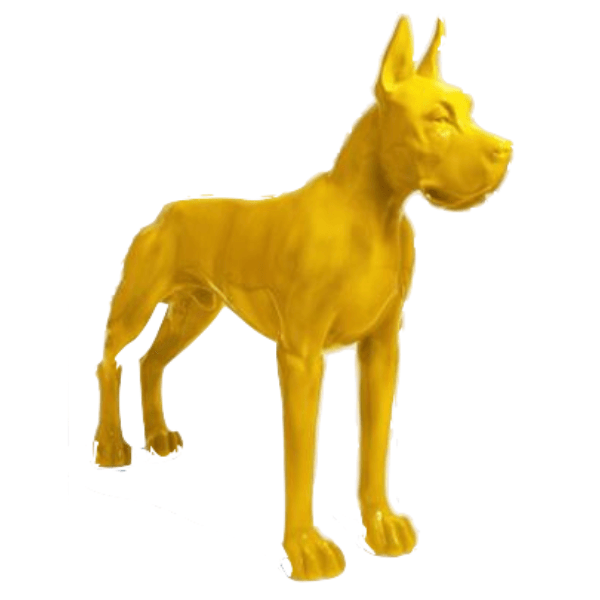 Statue Chien Dogue Allemand Animaux Resine - 120cm - Jaune - ANIMAUX-RESINE.FR (8904813543764)