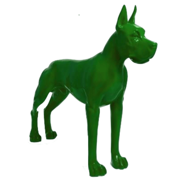 Statue Chien Dogue Allemand Animaux Resine - 120cm - Vert - ANIMAUX-RESINE.FR (8904813216084)