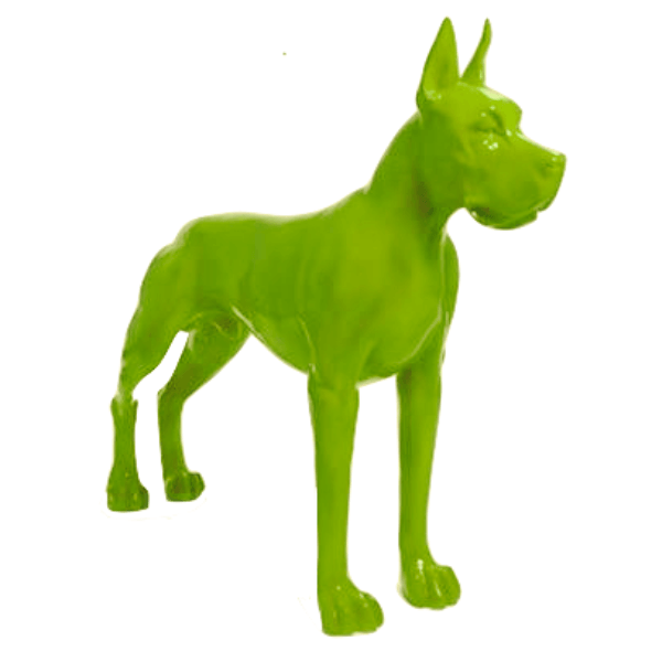 Statue Chien Dogue Allemand Animaux Resine - 120cm - Vert Pomme - ANIMAUX-RESINE.FR (8904783495508)