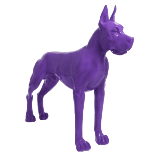 Statue Chien Dogue Allemand Animaux Resine - 120cm - Violet - ANIMAUX-RESINE.FR (8904813052244)