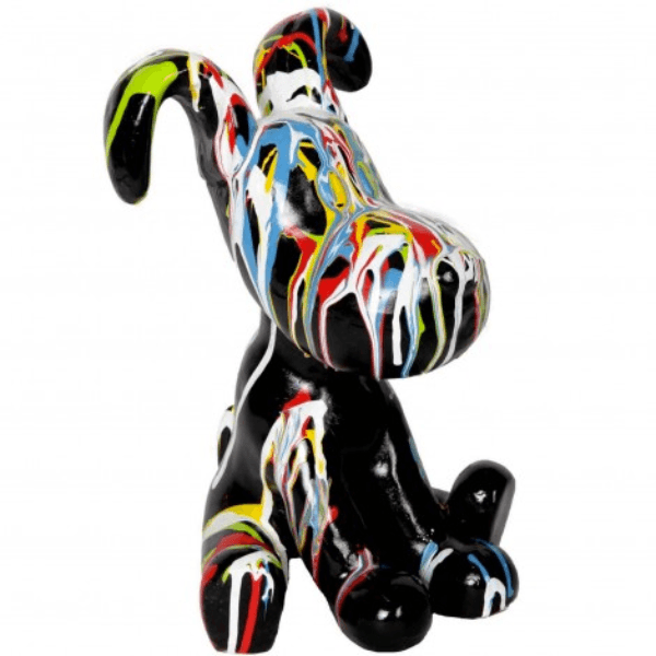 Statue Chien Snoopy Animaux Resine - 30cm - Multi Coulure Noir - ANIMAUX-RESINE.FR (8904792998228)