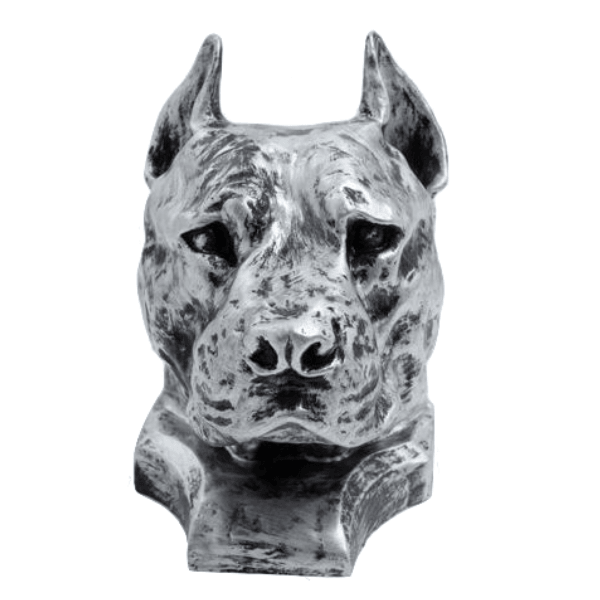 Statue Chien Staff Bull Animaux Resine - 35cm - Argenté - ANIMAUX-RESINE.FR (8904795259220)