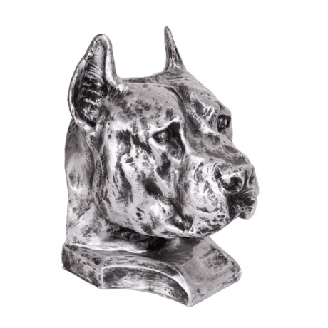 Statue Chien Staff Bull Animaux Resine - 35cm - Argenté - ANIMAUX-RESINE.FR (8904795259220)