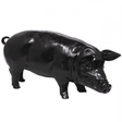 Statue Cochon Animaux Resine - 100cm - Noir - ANIMAUX-RESINE.FR