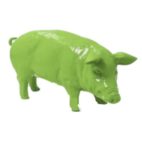 Statue Cochon Animaux Resine - 100cm - Vert Pomme - ANIMAUX-RESINE.FR (8904891564372)