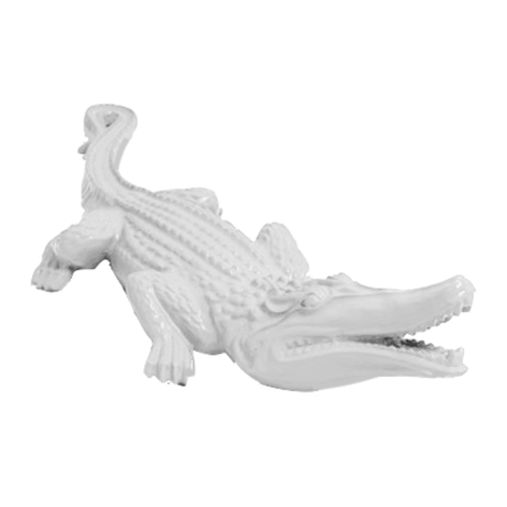 Statue Crocodile Animaux Resine - 120cm - Blanc - ANIMAUX-RESINE.FR