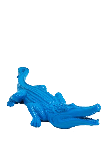 Statue Crocodile Animaux Resine - 120cm - Bleu - ANIMAUX-RESINE.FR (8904933015892)