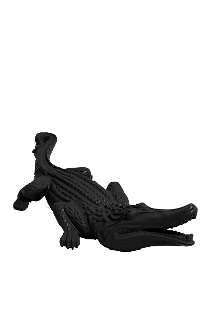 Statue Crocodile Animaux Resine - 120cm - Noir - ANIMAUX-RESINE.FR (8904932753748)