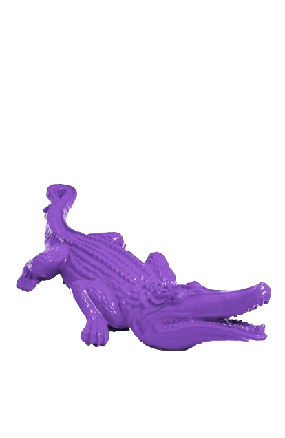 Statue Crocodile Animaux Resine - 120cm - Violet - ANIMAUX-RESINE.FR