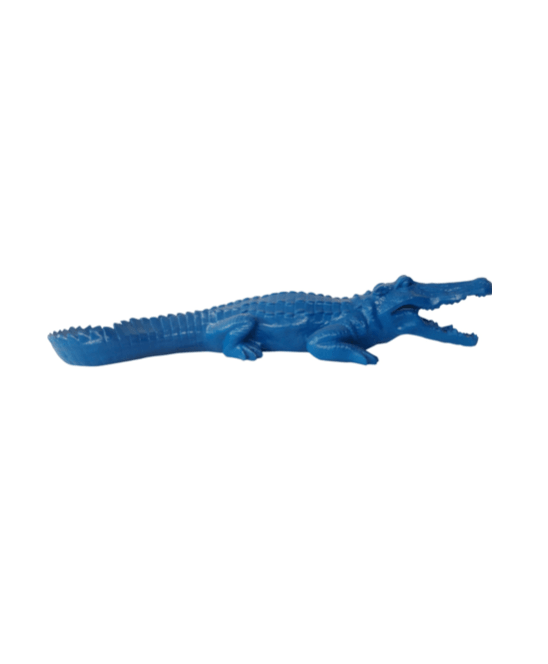 Statue Crocodile Animaux Resine - 130cm - Bleu - ANIMAUX-RESINE.FR