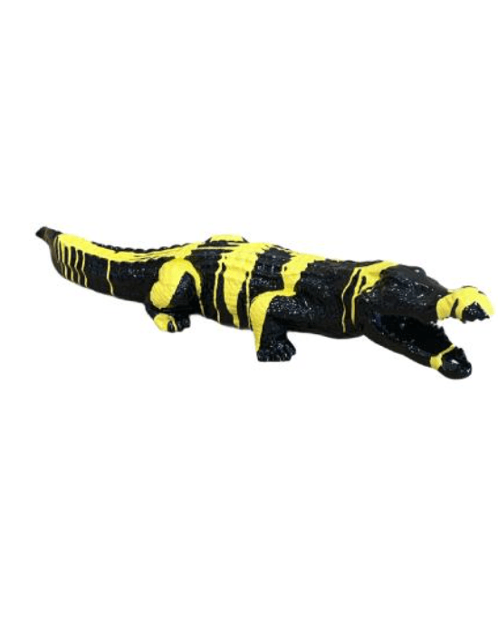 Statue Crocodile Animaux Resine - 130cm - Coulure Jaune Bis - ANIMAUX-RESINE.FR (8904926888276)