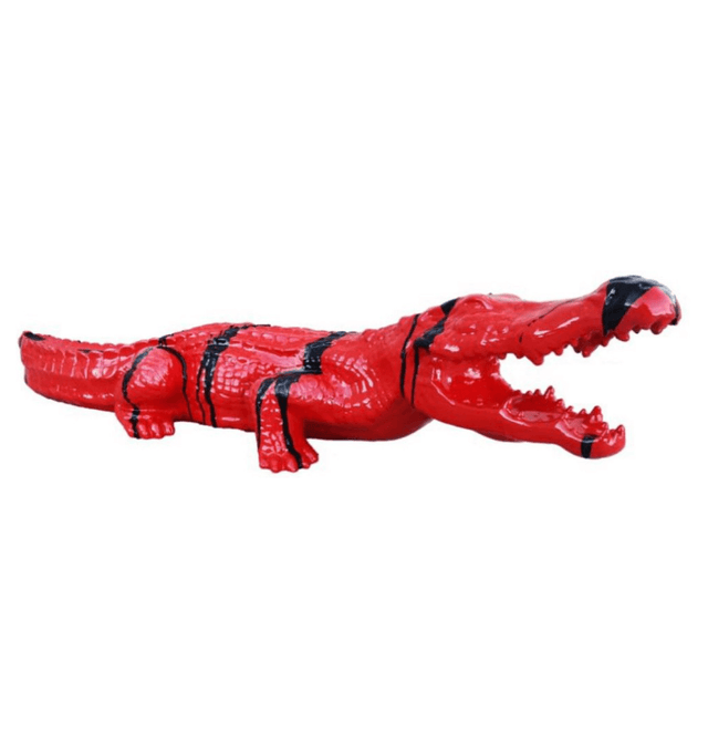 Statue Crocodile Animaux Resine - 130cm - Coulure Rouge - ANIMAUX-RESINE.FR (8904927871316)